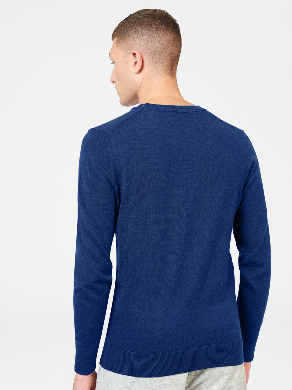 Knitwear Ben Sherman Signature Merino Crewneck Bleu | ZXY-21856416